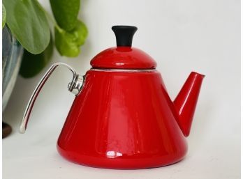 Vintage Le Creuset Red Enameled Teapot