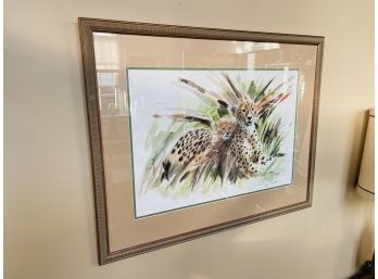 1980s Signed Watercolor Framed Painting