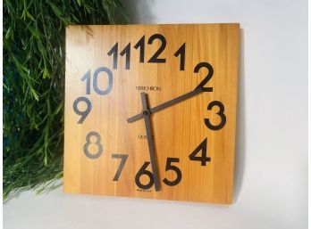 1980s Verichron Wood Clock