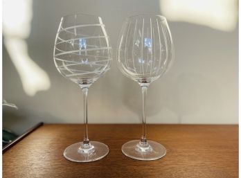 Set Of 2 Tall Mikasa Wine Glasses