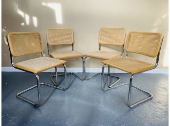 Set Of 4 Vintage Cesca Style Chairs (See Details)