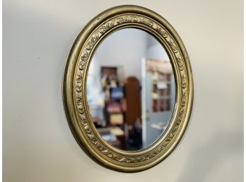 Gold Oval Embellished Wall Mirror