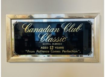 Large Vintage Canadian Club Bar Mirror