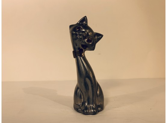 Mid Century Modern Petite Cast Iron Cat Figurine