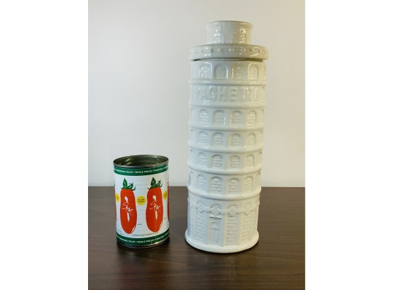 1998 Leaning Tower Of Pisa Ceramic Spaghetti Storage