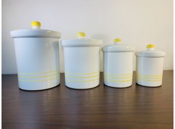 Vintage Ceramic Canisters Made In Italy