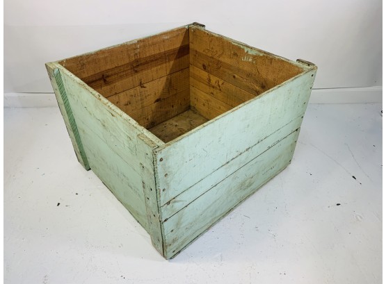 Large Sea Foam Green  Wood Storage Box.