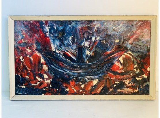 Large Mid Century Abstract Art Painting