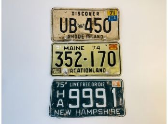 Vintage Lot License Plates
