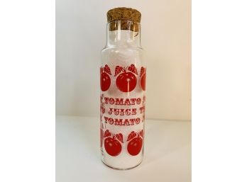 Vintage Glass Tomato Juice Jar With Cork Lid