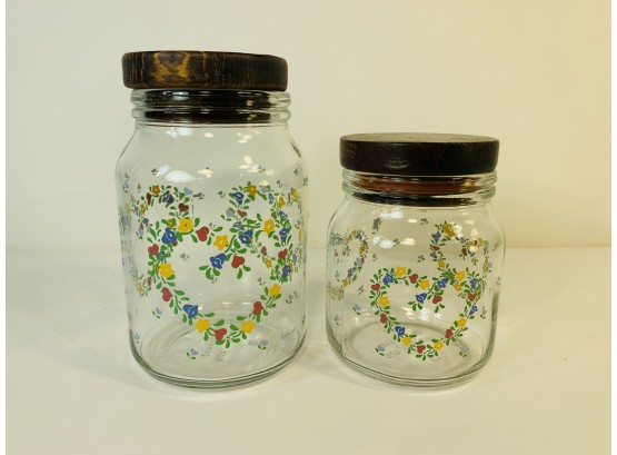 1985 CHD Glass And Wood Canister Designed By Jamie