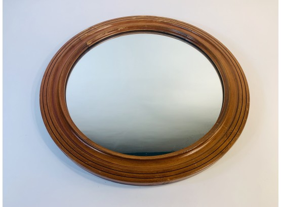 Heavy Weight Round Vintage Wood Mirror
