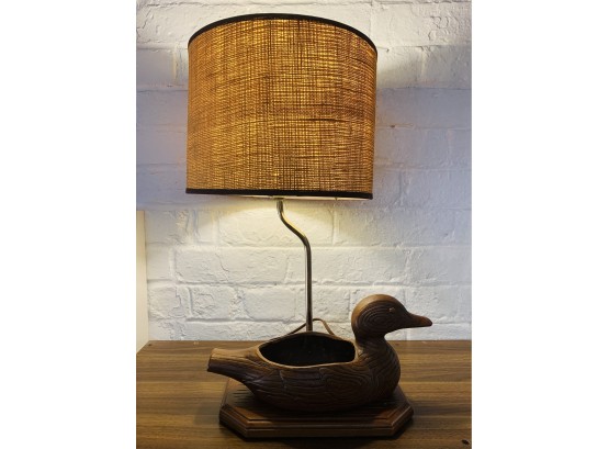 Vintage Duck Lamp And Planter