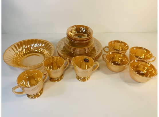 Vinatage Fire King Peach Lustre Dinnerware-22 Pieces (Great Condition!(