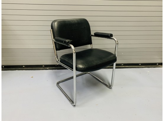 Vintage Black Chrome Chair Made In Canada