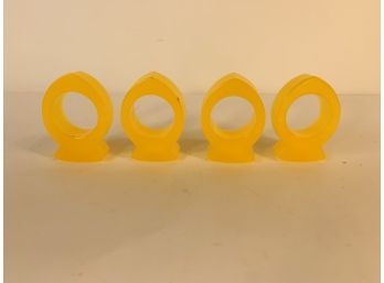 Contemporary Yellow Fish Rings