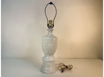Mid Century Gold Speckled Ceramic Lamp
