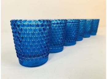Contemporary Cobalt Blue Glass Candle Holders And Candles