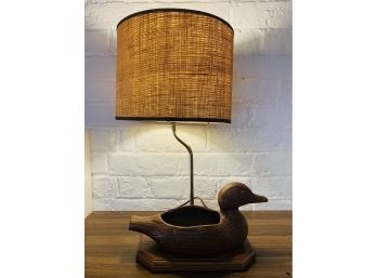 Vintage Duck Lamp And Planter