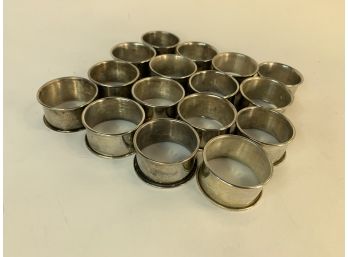 12 Silver Colored Napkin Rings