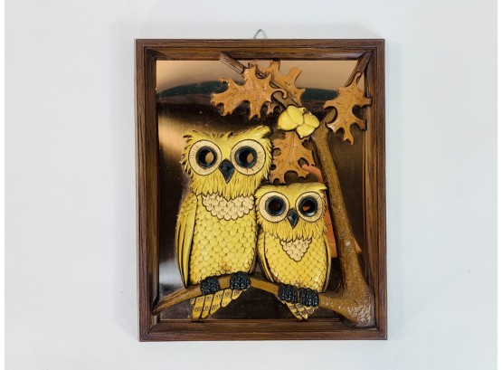 Vintage Coppercraft Guild Owls Wall Art
