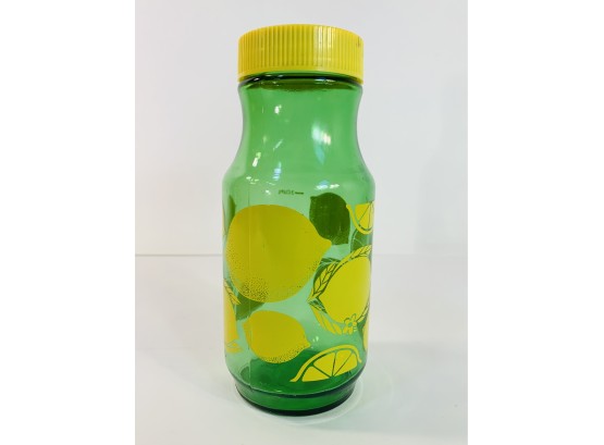 Vintage Green Glass Lemonade Jar