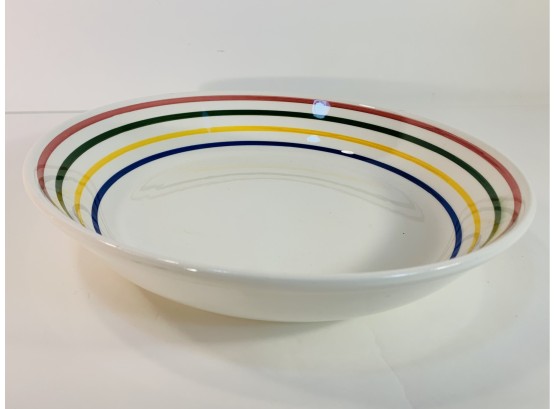 Large Vintage Stoviglere Rainbow Pasta Bowl Made In Italy.