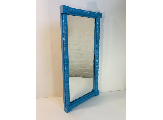 Tall Vintage Blue Mirror