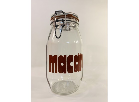 1970s Triomphe Glass Macaroni Canister
