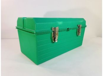Retro Bright Green Plastic Tool Box