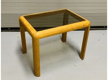 1970s Smoked Glass End Table Or Night Stand