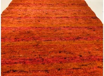 Hot Pink And Orange Wool Area Rug