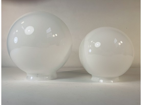 Vintage Milk Glass Globes For Ceiling Or Swag Lamp