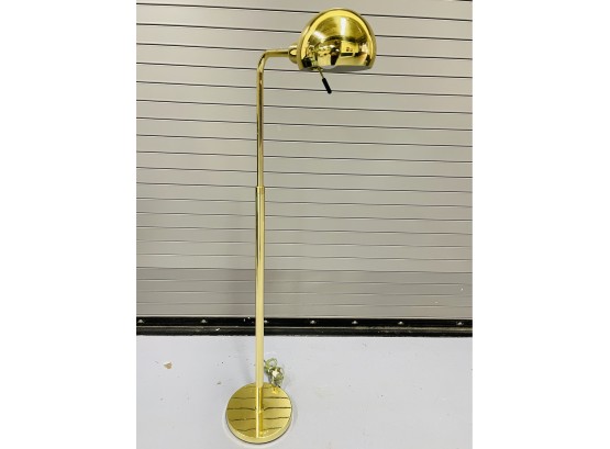 Contemporary Heavy Weight Gold Colored Floor Lamp