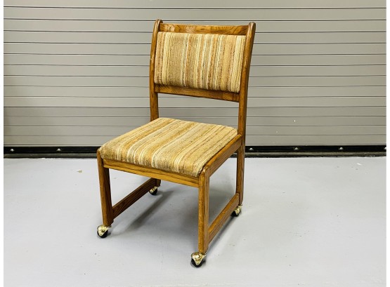 Vintage Rolling Oak Desk Chair