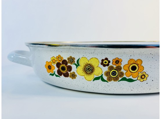 Vintage Enamel Flowered Cookware