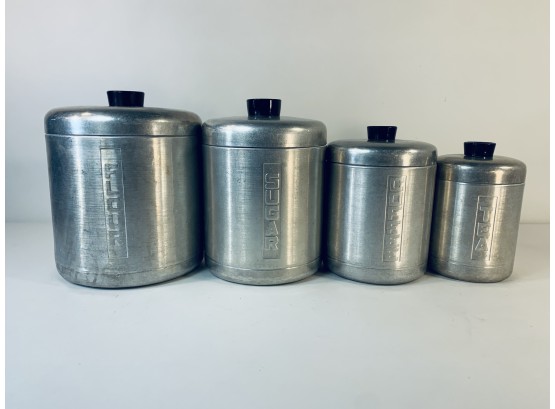 Vintage Tin Canister Set Of 4 By Century
