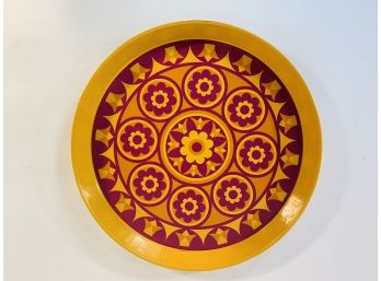 1970s Groovy Metal Cocktail Tray By Elite Trays