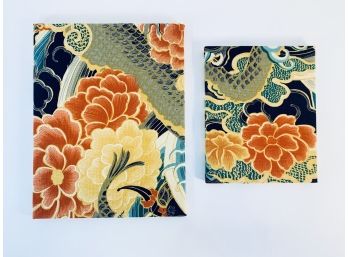 Pair Of Vintage Stretched Fabric Wall Art By Jayvee Fabrics