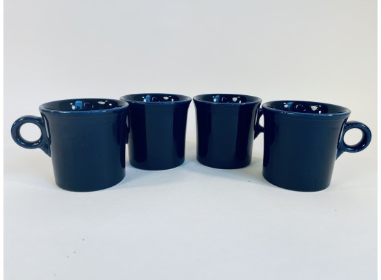 Cobalt Blue Fiestaware Set Of 4 Coffee Mugs