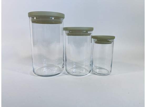 Nesting Glass Storage Jars