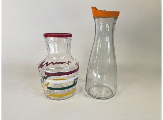 Vintage Glass Juice Containers