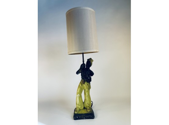 Vintage Chalkware Blackamoor Genie Lamp (See Details)