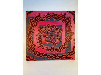 LARGE 36' X 36' Psychedelic Spiral Art Unsigned