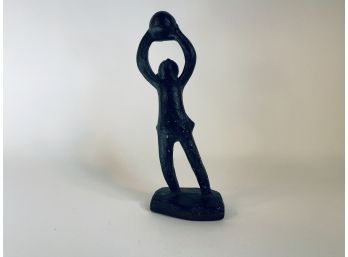 Female Playing Ball Sculpture