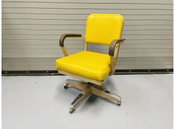 Vintage Yellow Rolling Desk Chair (1 Of 2 Simliar Listings)
