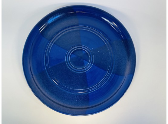 LARGE Cobalt Blue Pottery Serving Platter Signed 1995