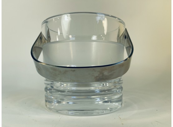 Heavy Weight Modern Glass Ice Bucket By Miller Rogaska