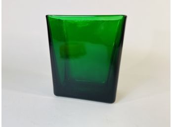 Vintage Napco Green Glass Vase