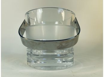 Heavy Weight Modern Glass Ice Bucket By Miller Rogaska